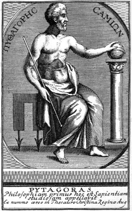 Pythagoras Samos Philosoph Greece bronzierte Figur 27 cm,Veronese Kollektion 