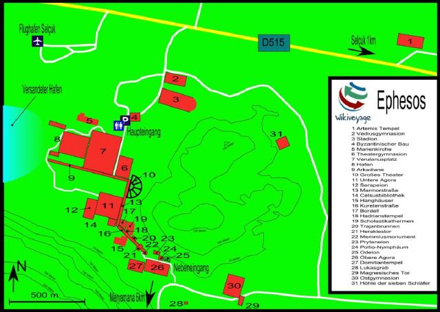 Ephesos - Lageplan